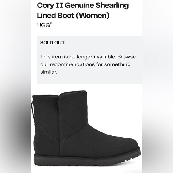 Ugg Cory II Gray Classic Short Boot Size 12 Suede Genuine Shearling Bootie New - Picture 2 of 3